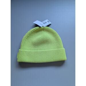 NWT Lululemon Close-Fit cotton-Blend Ribbed Knit Beanie ELLE yellow Size L/XL